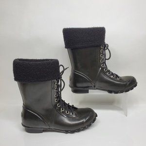 Bogs Womens Zoe Waterproof Black Rain Boots Size 9